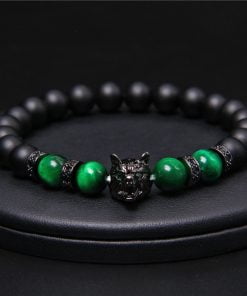 bracelet loup vert
