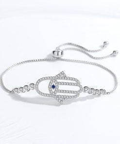 Bracelet Main de Fatma oeil argent