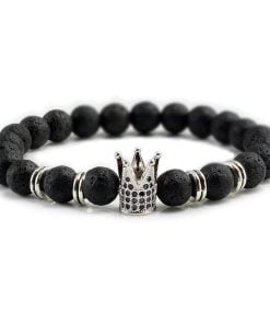 Bracelet couronne argent