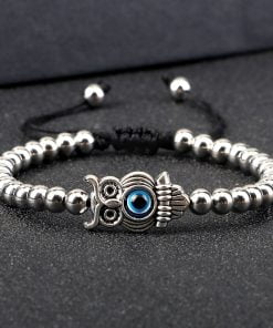Bracelet hibou argenté